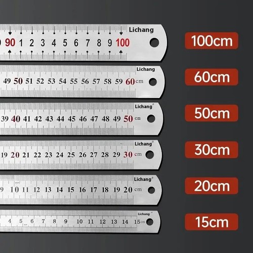 Stainless steel metal ruler - steel,