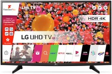 LG 49 Inch TV SMART 4K Ultra HD HDR LED Built In Freeview Play WiFi 49UH610V