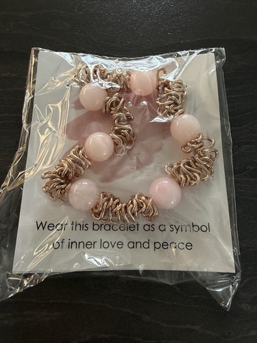 Avon rose quartz pink beaded - quartz,