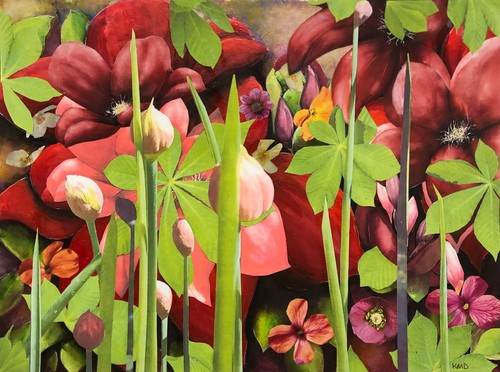 Original painting collage - original, painting/collage