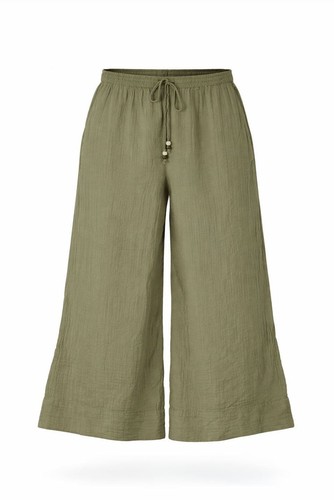 Per una khaki - per, crinkle