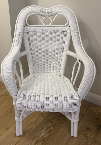 Vintage white rattan wicker - rattan,