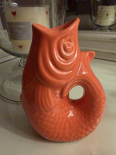 Stunning orange glug jug - glug,