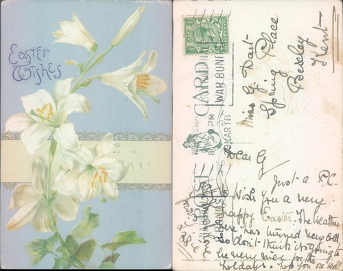 Easter greetings with lilies