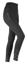 Shires Aubrion Porter Womens Winter Riding Tights - Jet Black Equestrian