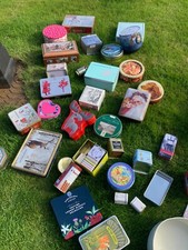 assortment of 100 biscuits tins , mostly new