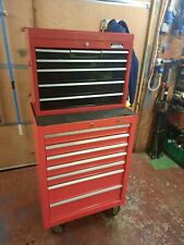 US PRO TOOLS Tool Box with Roller Cabinet and Ball Bearing Drawers - Red 