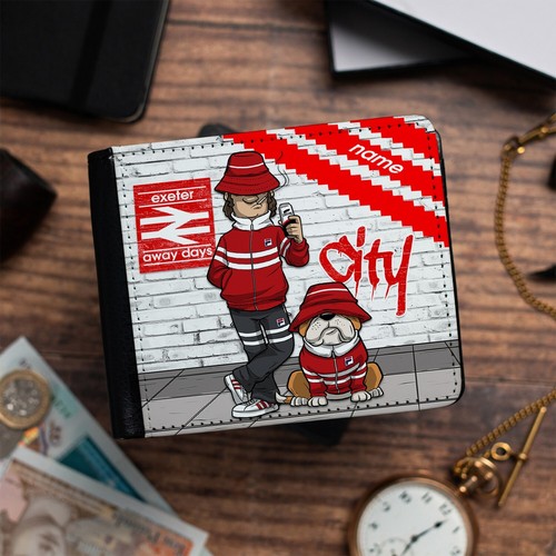 Personalised exeter wallet - personalised,
