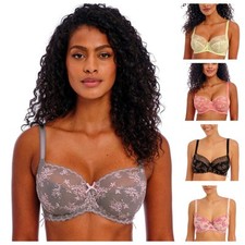 Freya Offbeat Decadence Bra Side Support Underwired Womens Lace Lingerie 402501
