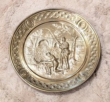Vtg Lombard Brass Fishing Wall