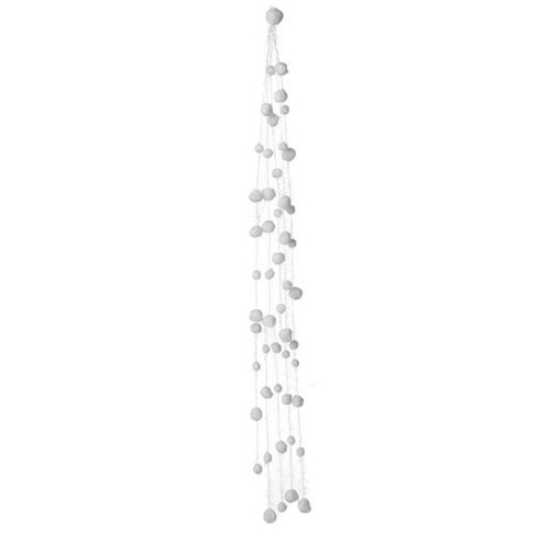 White pom snowball - snowball, garland