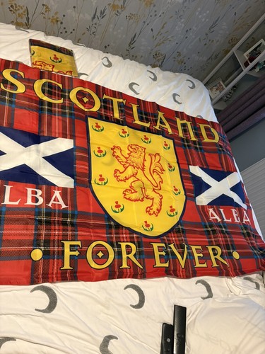 Scotland flag with tartan - with, and