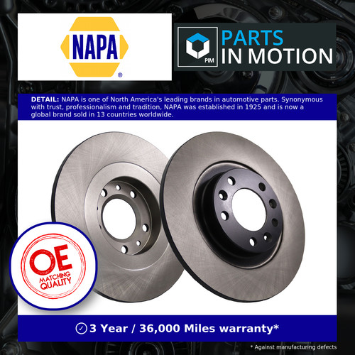 Brake discs pair solid fits - discs,