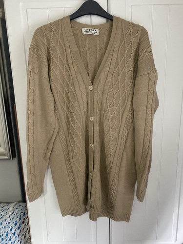 Ladies jaeger long cable - cable, knit