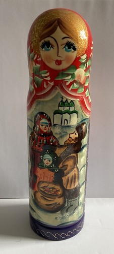 Vintage wooden russian - vintage, doll