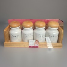 Vintage 2003 Jane Asher Spice Jar And Rack Set Boxed