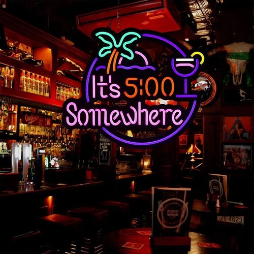 Somewhere neon sign for - it's,