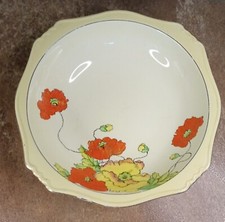 Vintage Grimwades Royal Winton 'Poppies' Pattern Fruit Bowl, 1930s, Art Deco