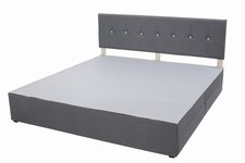 6FT Super King Grey Fabric Bed