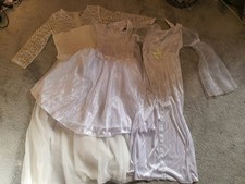 Girls Fancy Dress Costume Age 7-8 Bride Angel Princess Bundle 3 Dresses