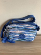 Kipling Abanu M Medium Crossbody Shoulder Handbag In Diluted Blue  New