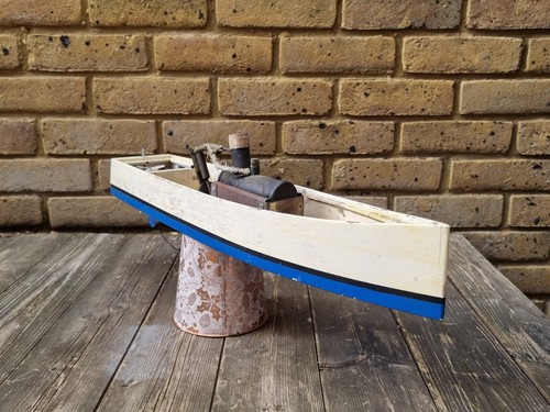Live steam launch boat - live, /