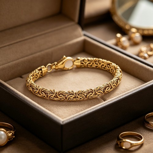 Gold italian chain bracelet - italian,