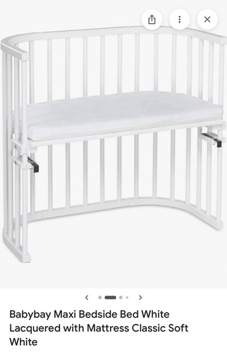 Babybay white maxi bedside - white,
