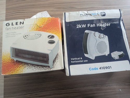 Plumbright 2kw fan heater - fan, x2