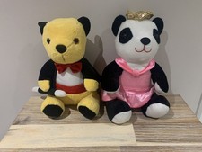 Sooty Show Princess Soo / Sue & Magician Sooty Soft Plush 11" Toy Bundle 2008