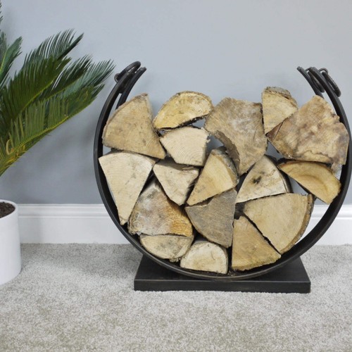 Iron log holder home accessory - log,