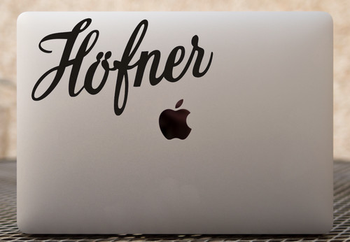 Hofner bass logo decal - decal-, guitar