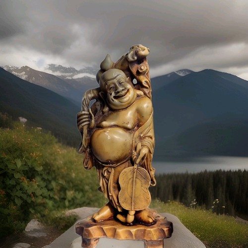 Large laughing buddha statue - large,