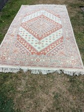 Handmade Wool Rug Vintage Traditional 60" X 96"