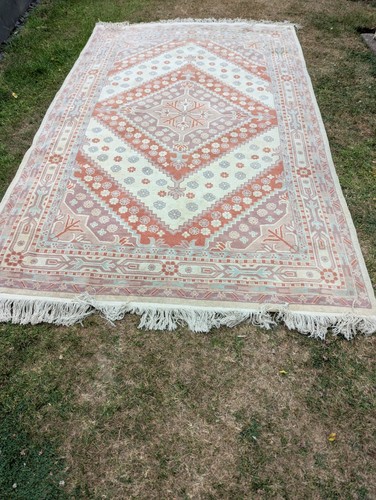 Handmade wool rug vintage - wool,