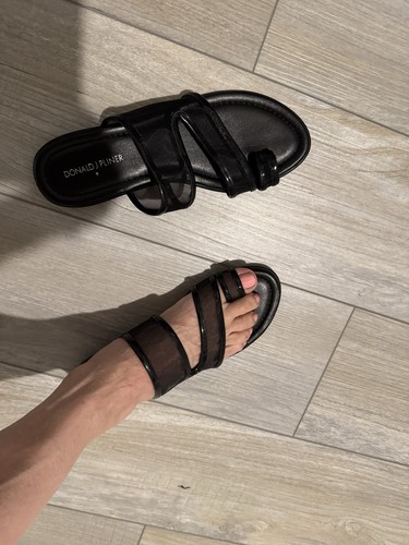 Donald pliner black sandals - j,