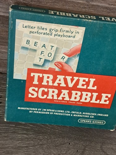 Vintage travel scrabble - vintage,