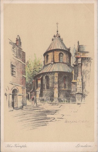 London postcard the temple - -,