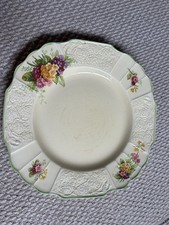 Myott yellow hand painted plate - very rare