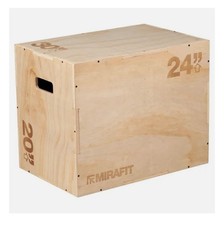 Mirafit 3In1 Wooden Plyo Plyometric Jump Squat Box Block Fitness Training #165