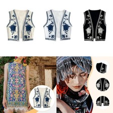 Women Floral Embroidery Vest