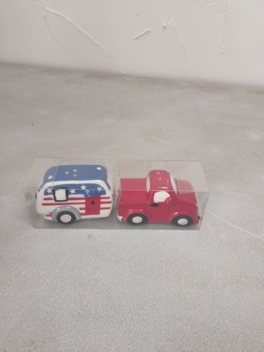 Red pickup truck white - red,