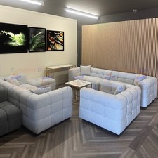 ALUXO® Tribeca 1/3/4/5 Seater Corner Sofa Arm Chair Grey Boucle Group Range Set