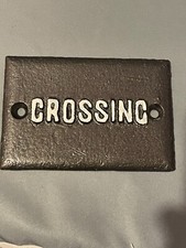 LNWR London and North Western Railway Cast Iron Lever Plate "Crossing".