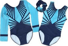 Aisha girls gymnastics leotard - Choice of Long Sleeve or Sleeveless