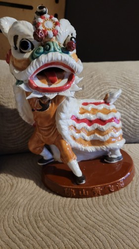 Vintage chinese ceramic lion - vintage,