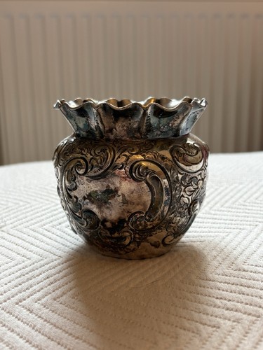 Silver plate small vase urn - small, vase/urn