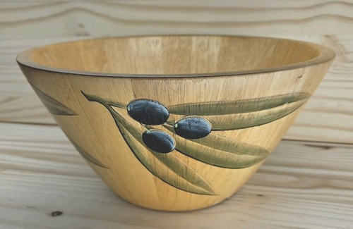 Wood fruit salad bowl - or,