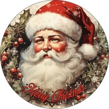 Christmas Vintage Santa Cake Toppers Edible Icing Wafer Decor Merry Xmas Happy