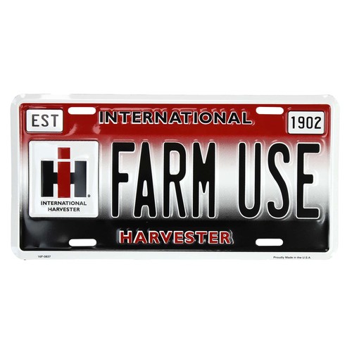 Farm use license plate with - license,